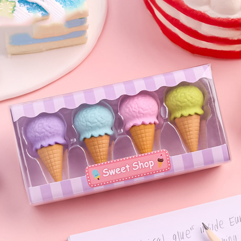 Kawaii Lollipop Erasers Set