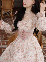 Vintage Elegant Floral Dress