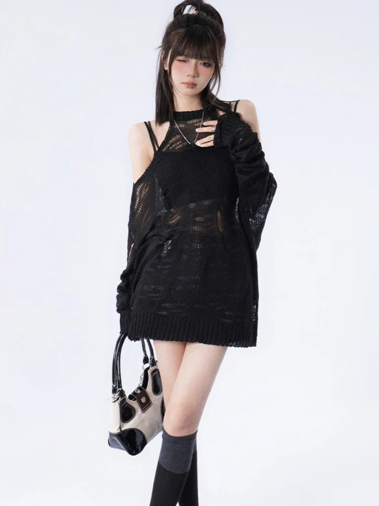 Grunge Thin Knit Sweater
