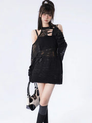Grunge Thin Knit Sweater