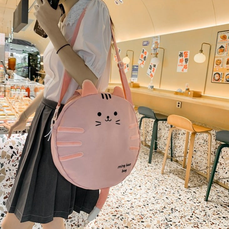 Kawaii Cat Circle Handbag