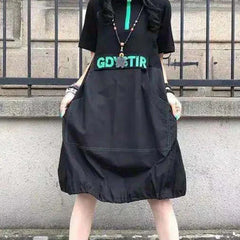 Harajuku Loose Zipper Dress