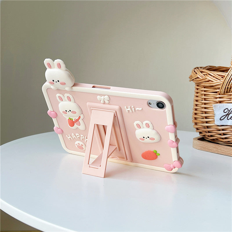 Cartoon Rabbit & Pig iPad Case
