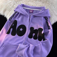 Y2K Harajuku Zipper Hoodie