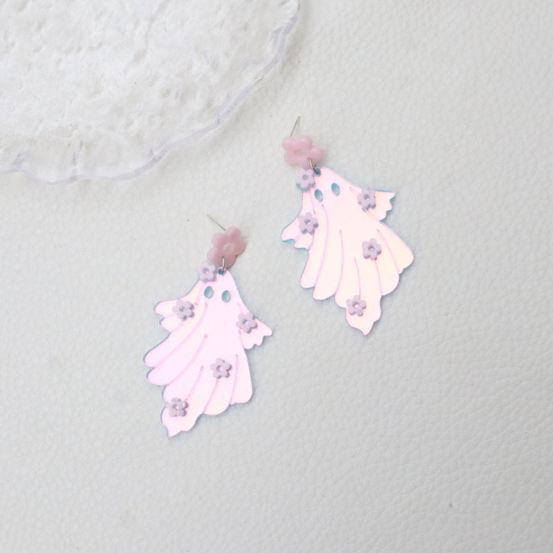 Kawaii Ghost Transparent Earrings