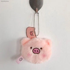 Kawaii Plush Pig Keychain