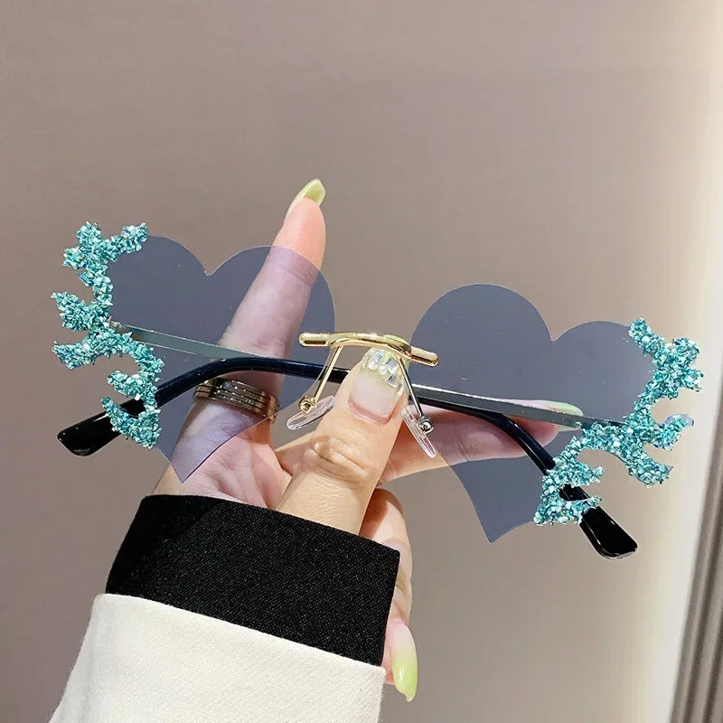 Cute Luxury Rimless Sunglasses