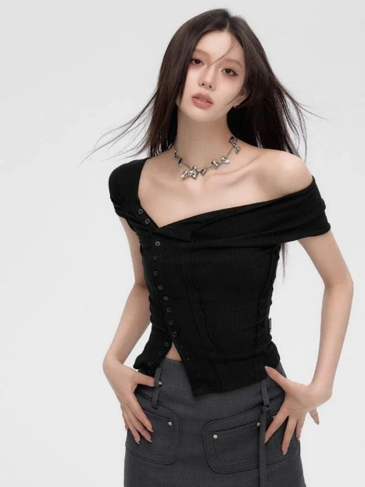 Korean Slim Crop Top