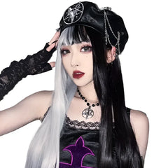 Harajuku Punk Leather Beret