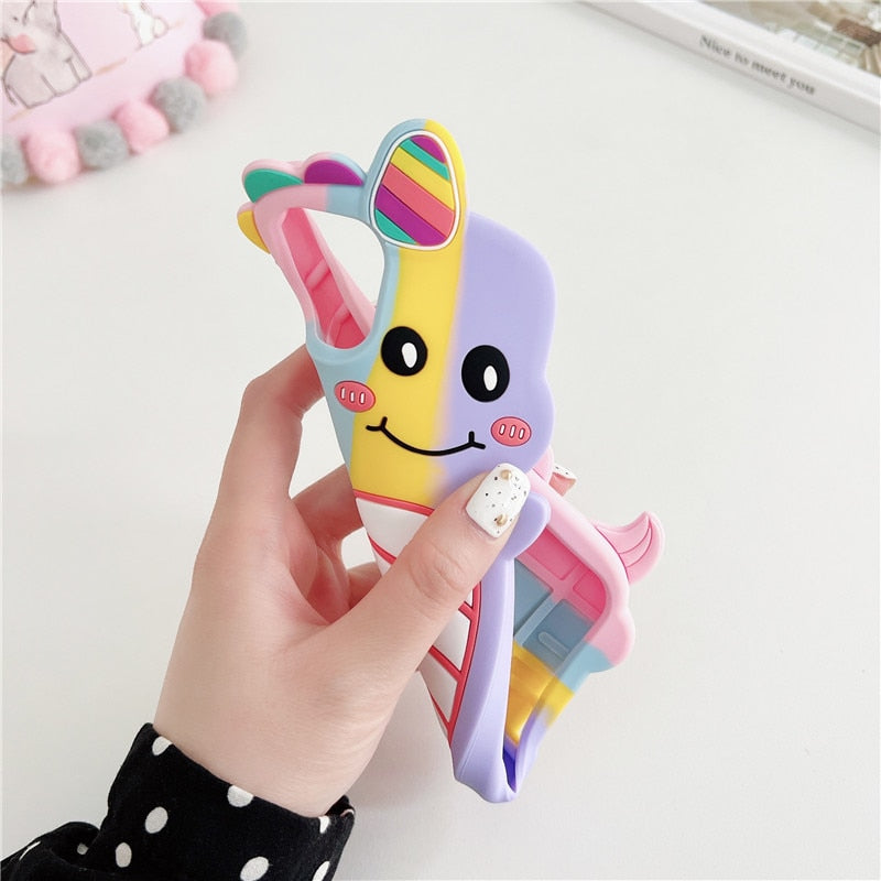 Cartoon Unicorn 3D iPhone Case