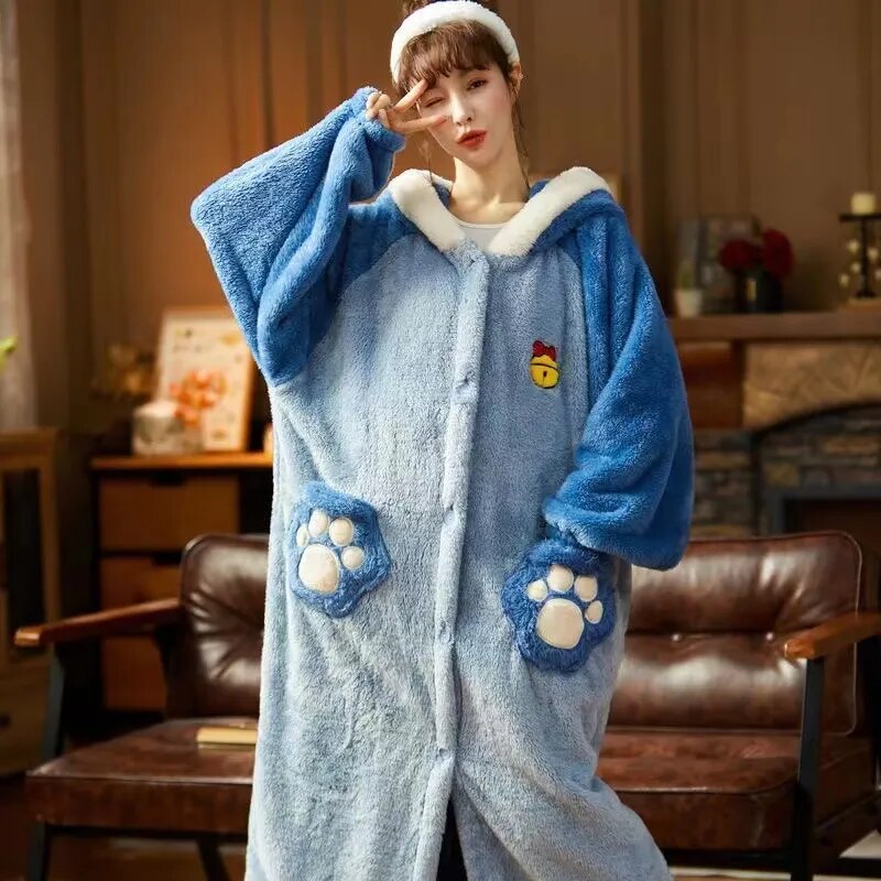 Warm Kawaii Pajamas with Ears