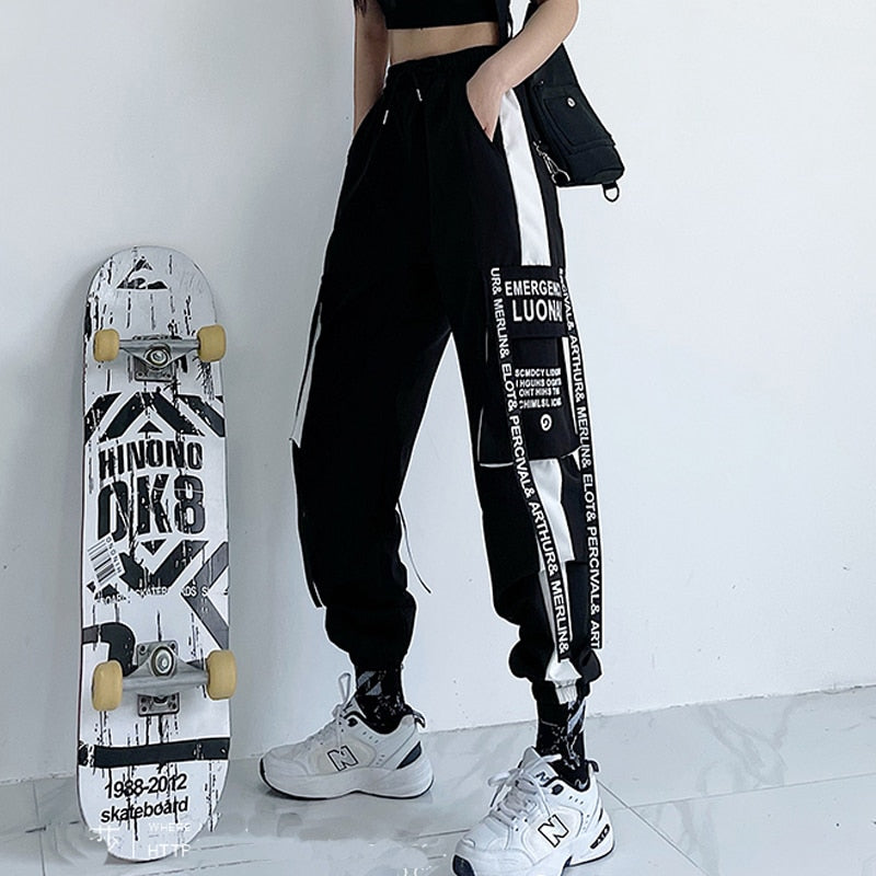 High Waist Techwear Cargo Pants