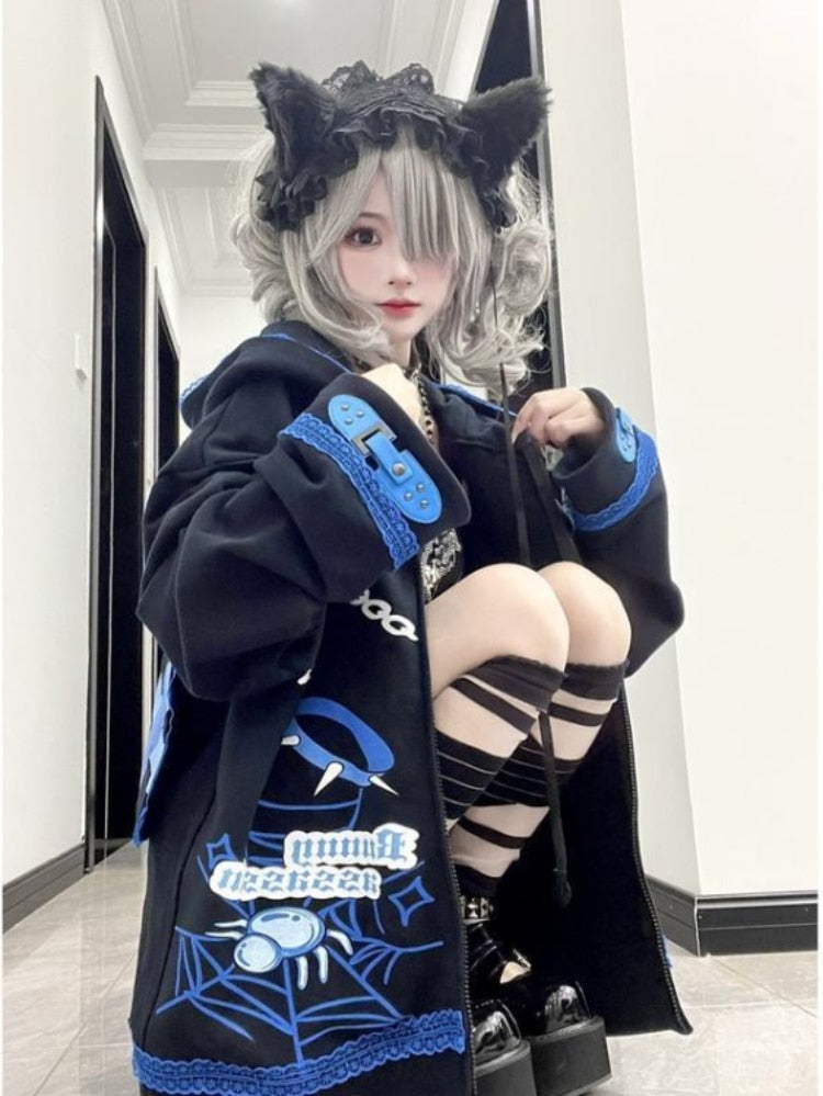 Harajuku Y2K Hoodie with Rabbit Ears