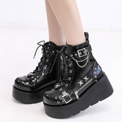 Gothic Platform Ankle Boots