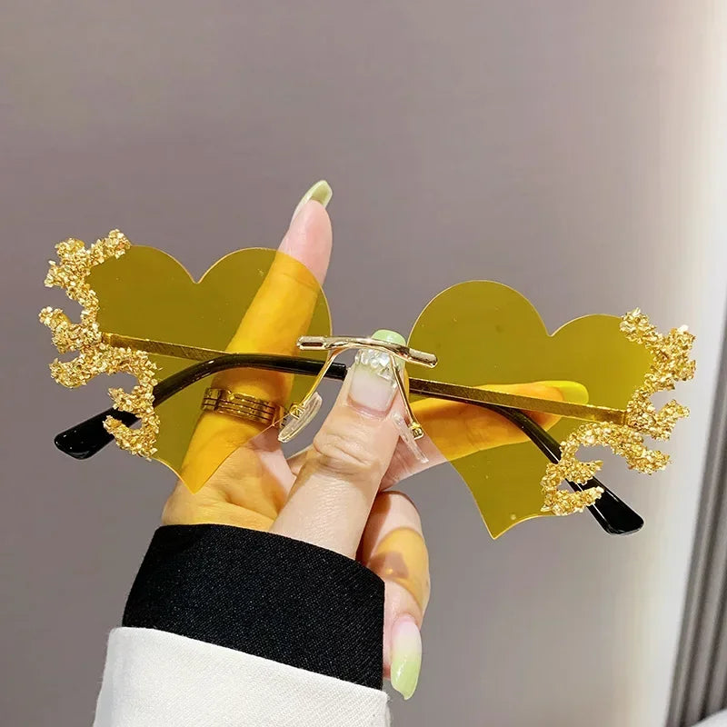 Cute Luxury Rimless Sunglasses