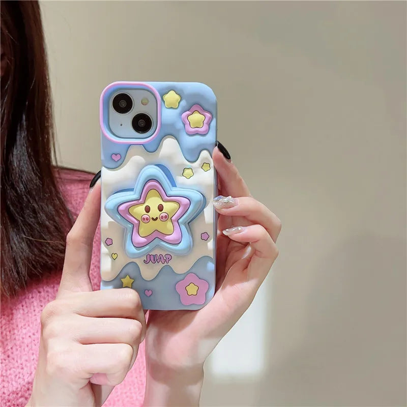 Kawaii 3D Star iPhone Case