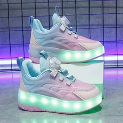 Kawaii Gradient LED Roller Sneakers