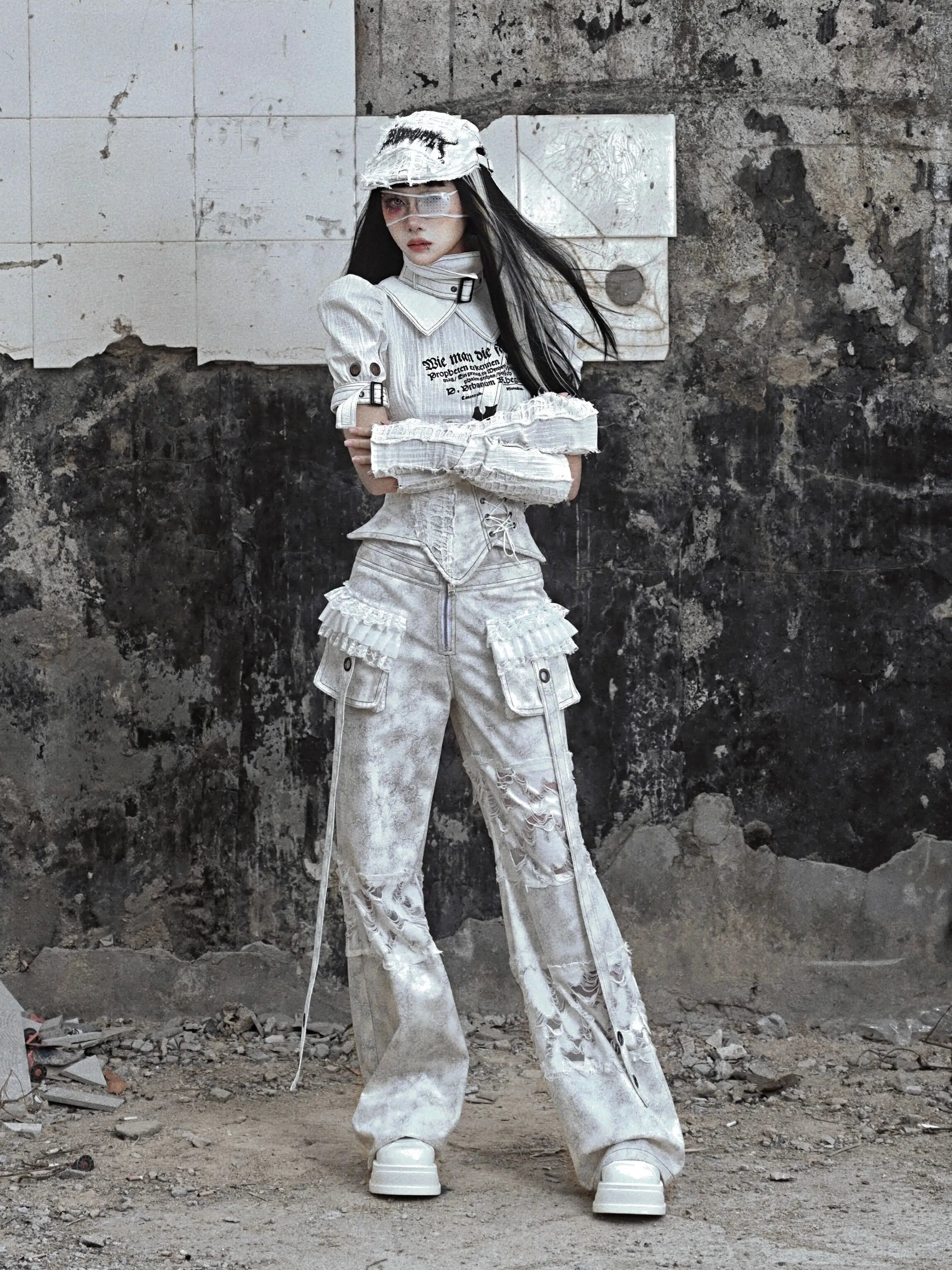 Ripped Two-Piece Cargo Pants