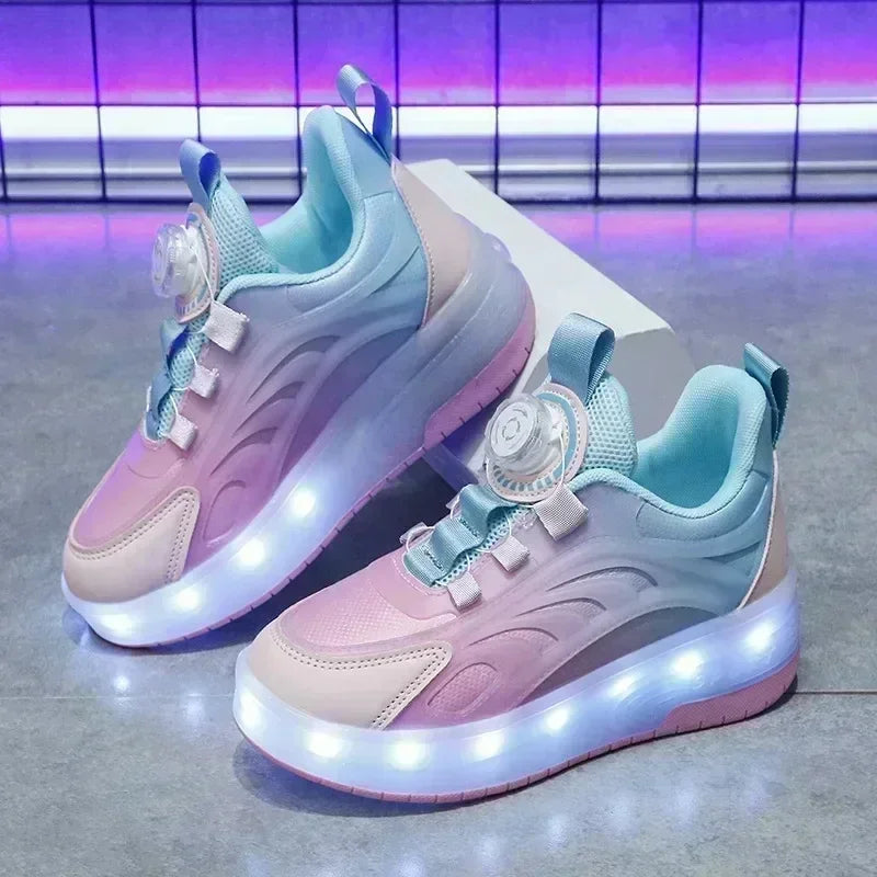 Kawaii Gradient LED Roller Sneakers