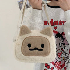 Kawaii Plush Cat Shoulder Bag