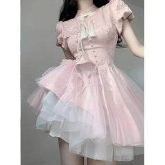 Kawaii Puff Short Evening Dress