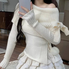 Kawaii Warm Outfit Set - Sweater & Mini Skirt