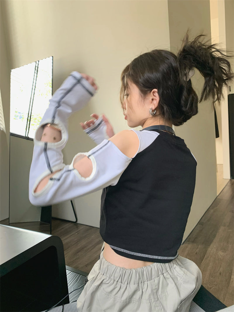 Off Shoulder Y2K Crop Top