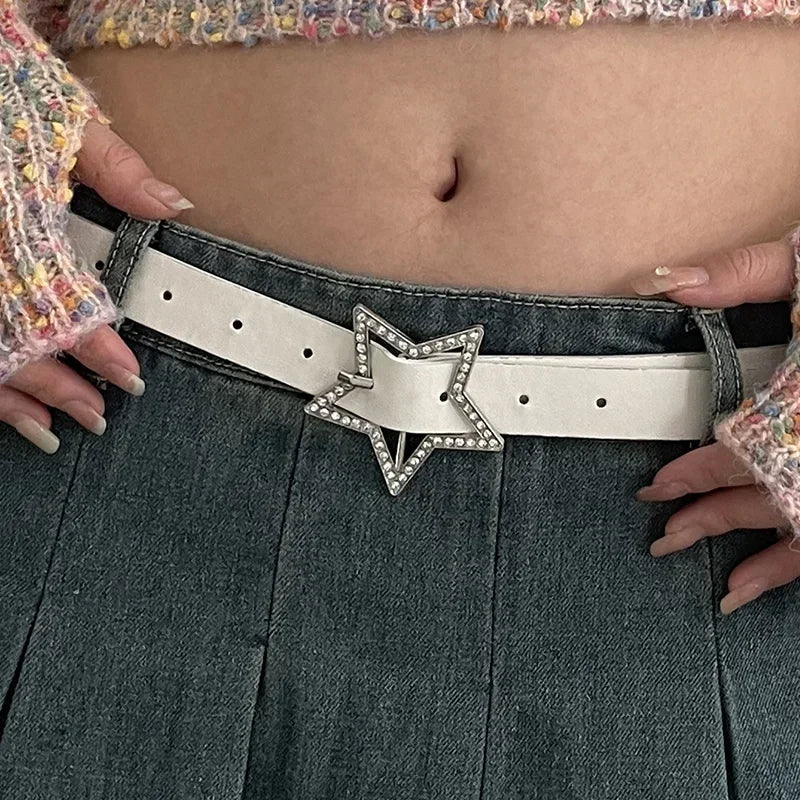 Y2K Sparkling Star Buckle Belt