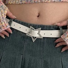 Y2K Sparkling Star Buckle Belt