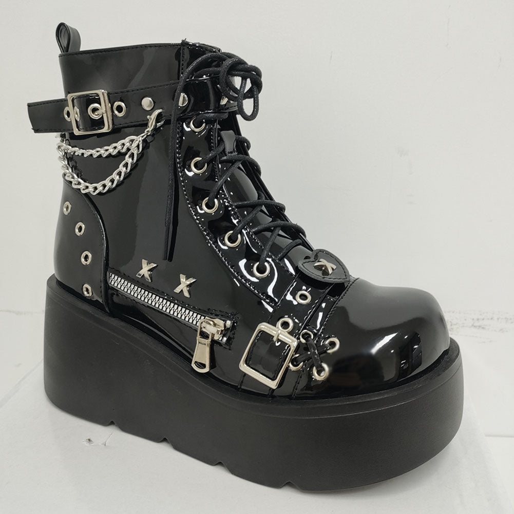 Gothic Platform Ankle Boots