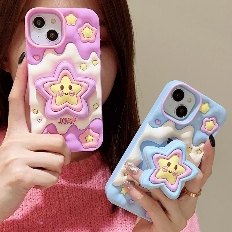 Kawaii 3D Star iPhone Case