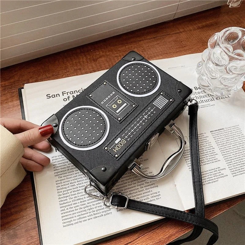 Boombox Style Shoulder Bag