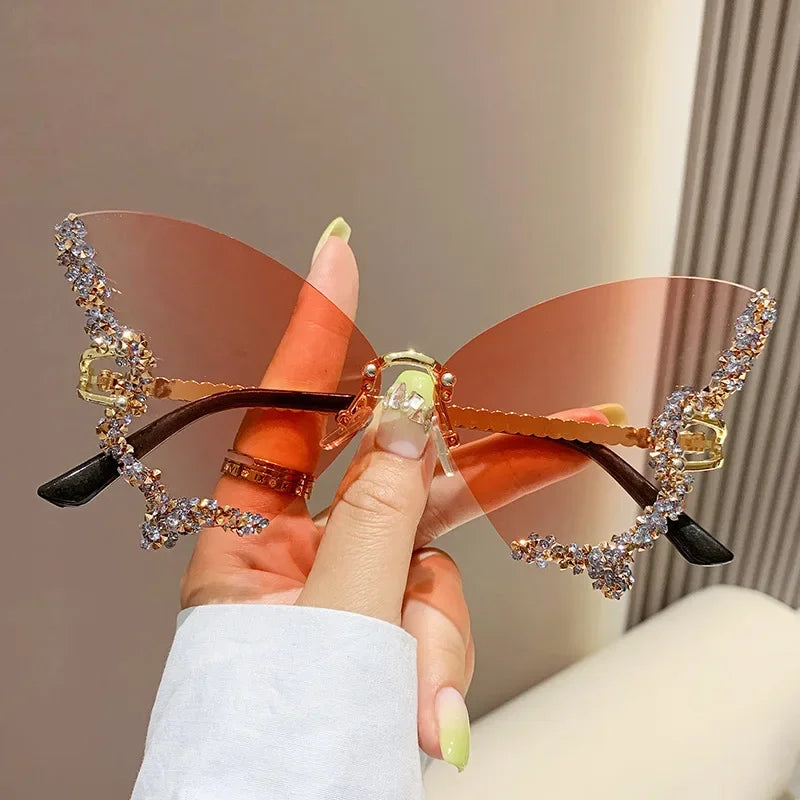 Cute Luxury Rimless Sunglasses