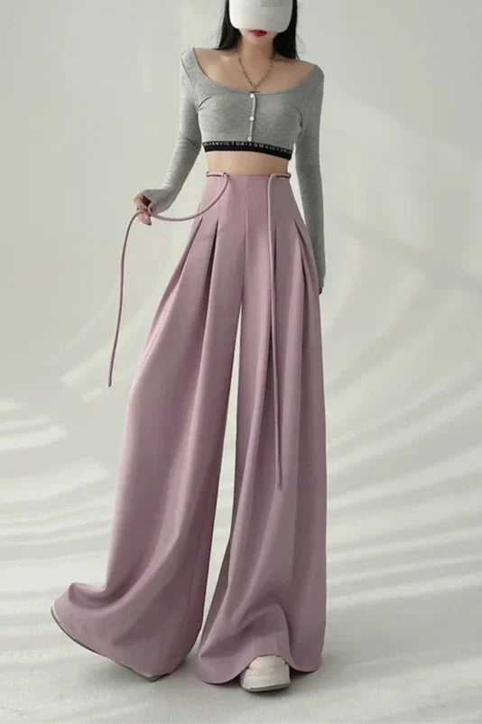 Korean High Waist Wide Pants