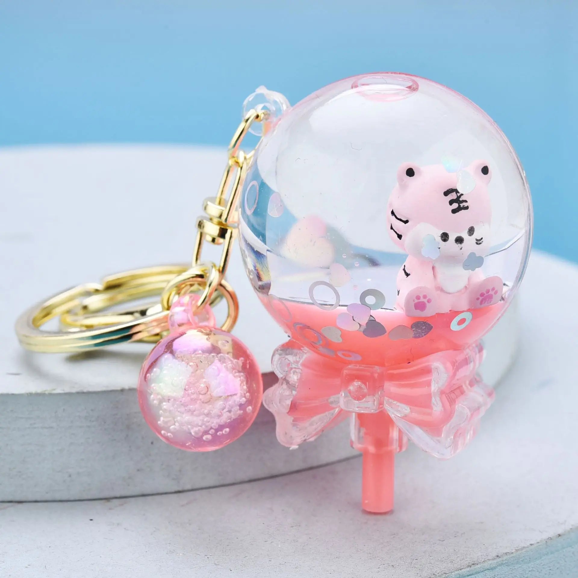 Cartoon Bottle Tiger Keychains