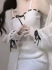 Kawaii Outfit Set - Pencil Dress & Knit Cardigan