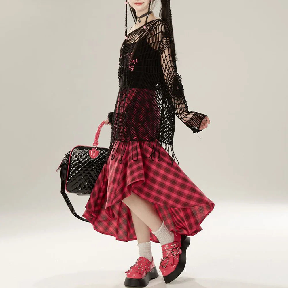 Y2K Spider Web Top