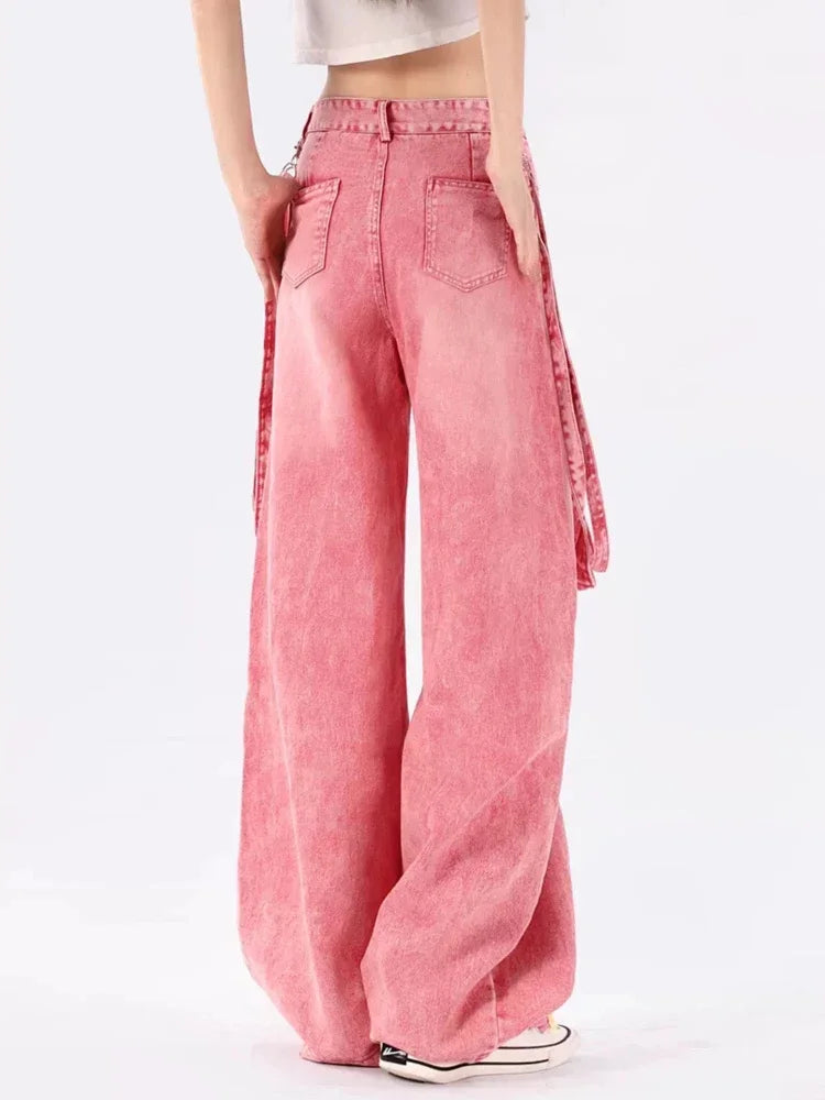 Pink Y2K Cargo Jeans