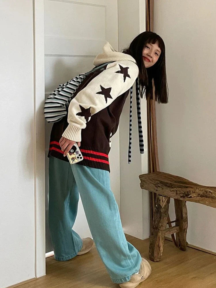 Y2K Knitted Zip Hoodie