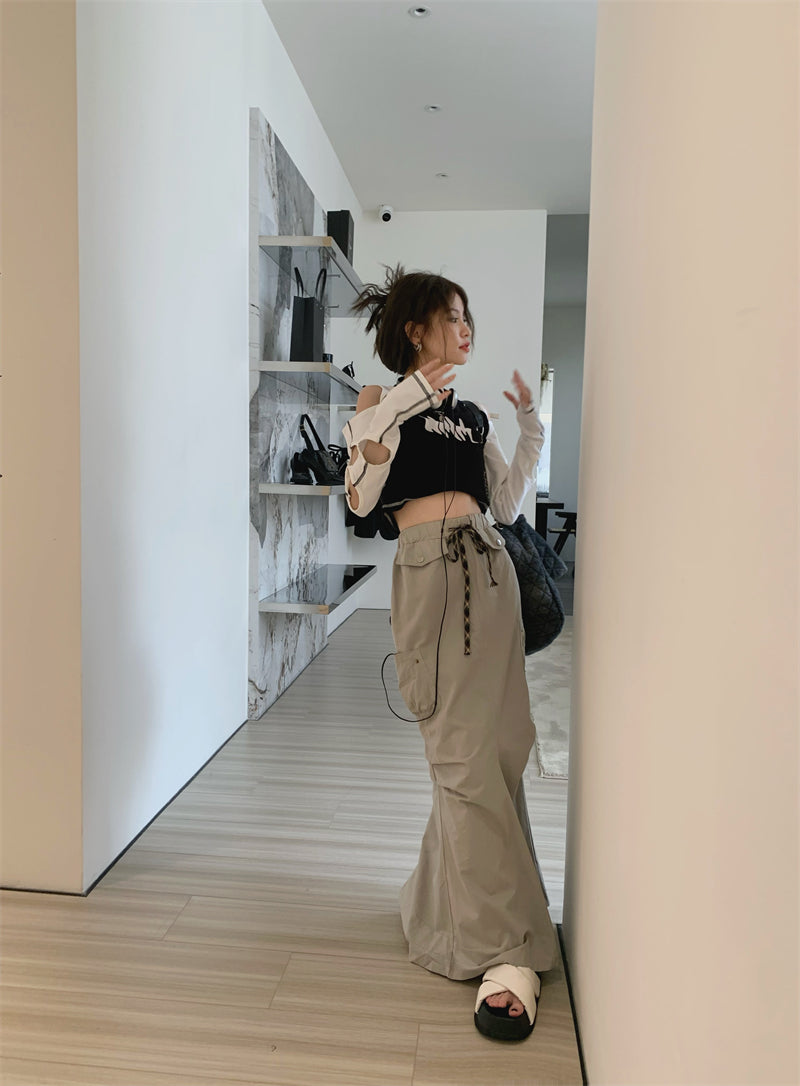 Off Shoulder Y2K Crop Top