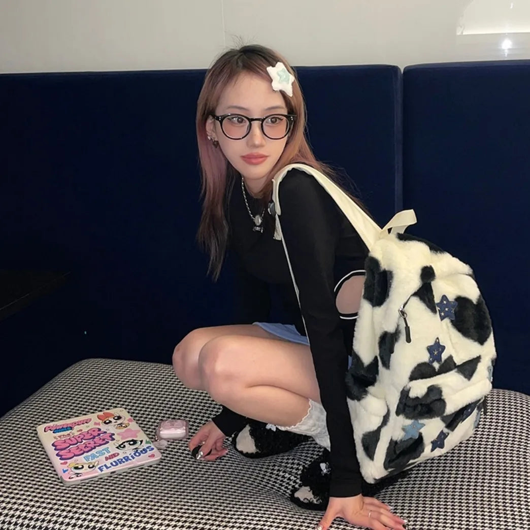 Y2K Cute Fluffy Backpack