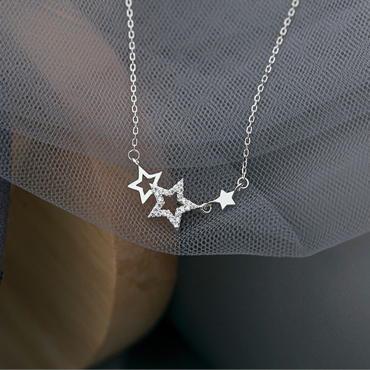 Silver Star Pendant Necklace