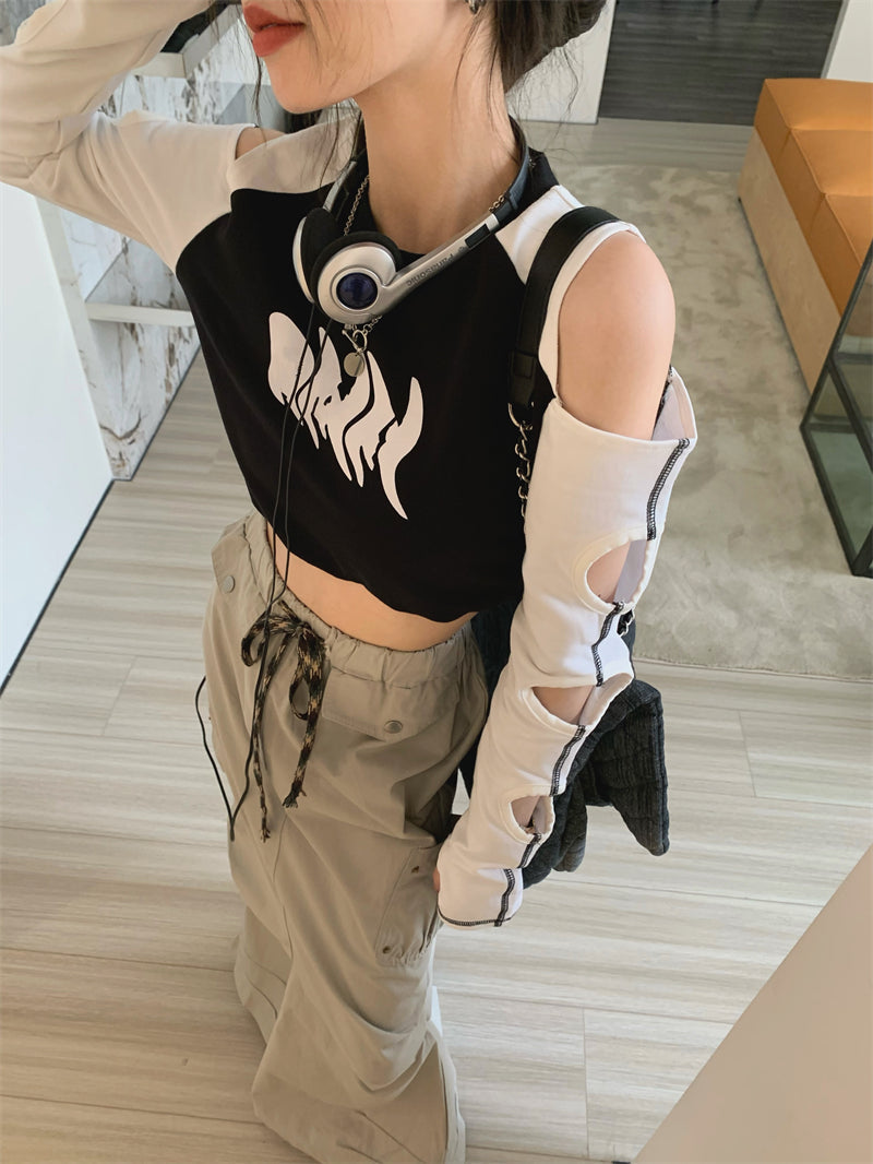Off Shoulder Y2K Crop Top