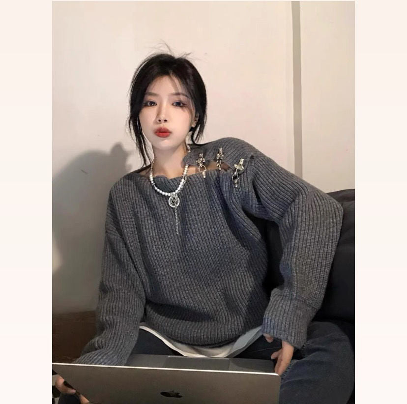 Y2K Grunge Oversized Sweater