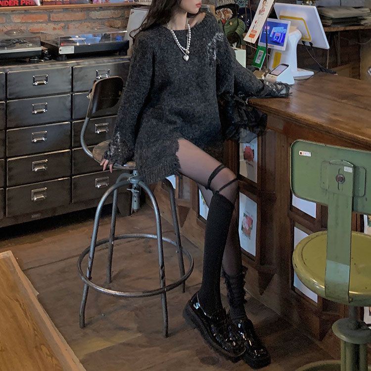 Gothic Oversized Knit Sweater
