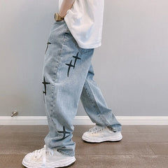 Korean Wide Leg Casual Jeans