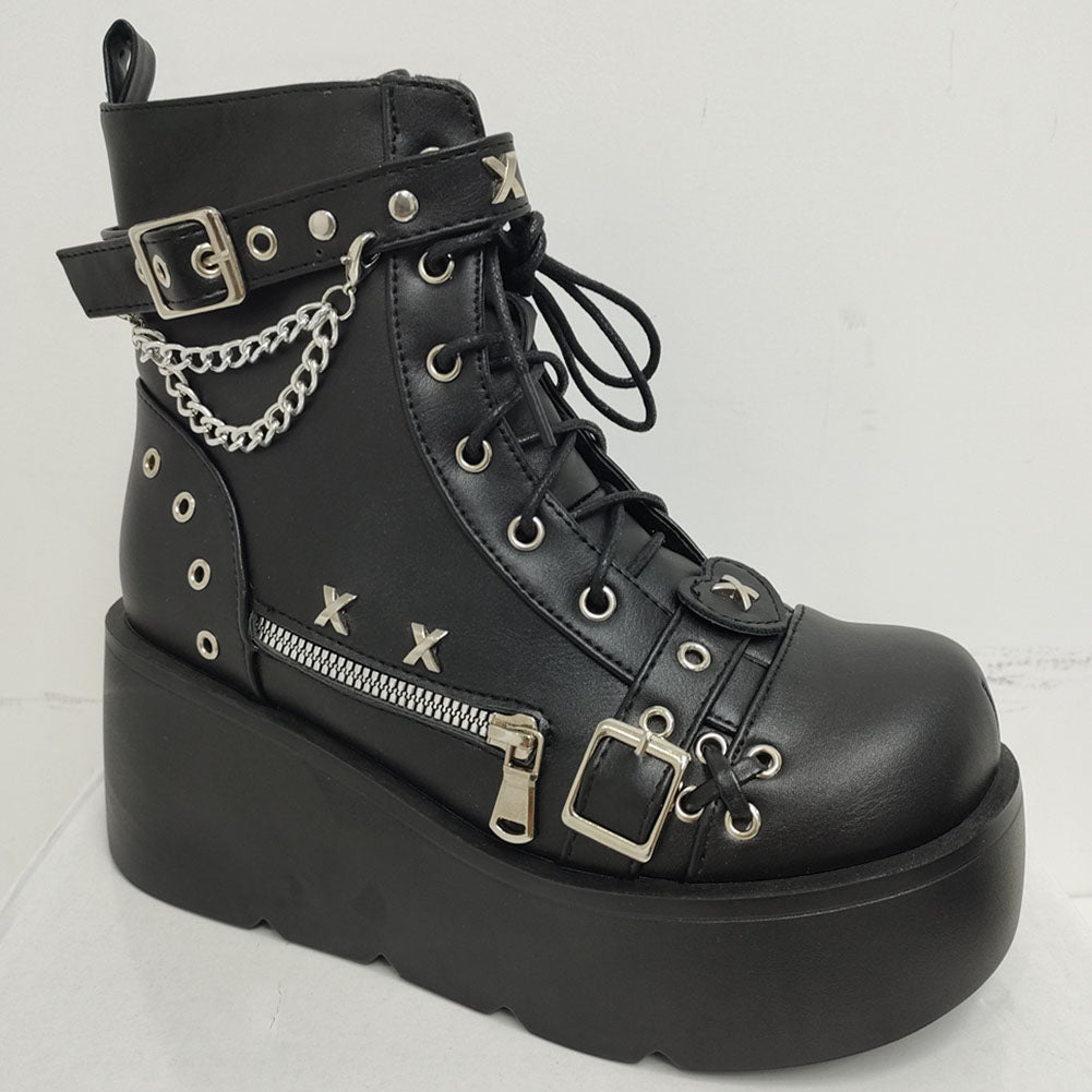 Gothic Platform Ankle Boots