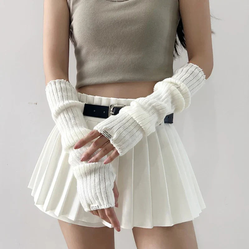 Y2K Knitted Arm Warmers