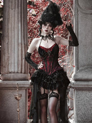 Gothic Velvet Outfit Set - Top, Skirt & Corset