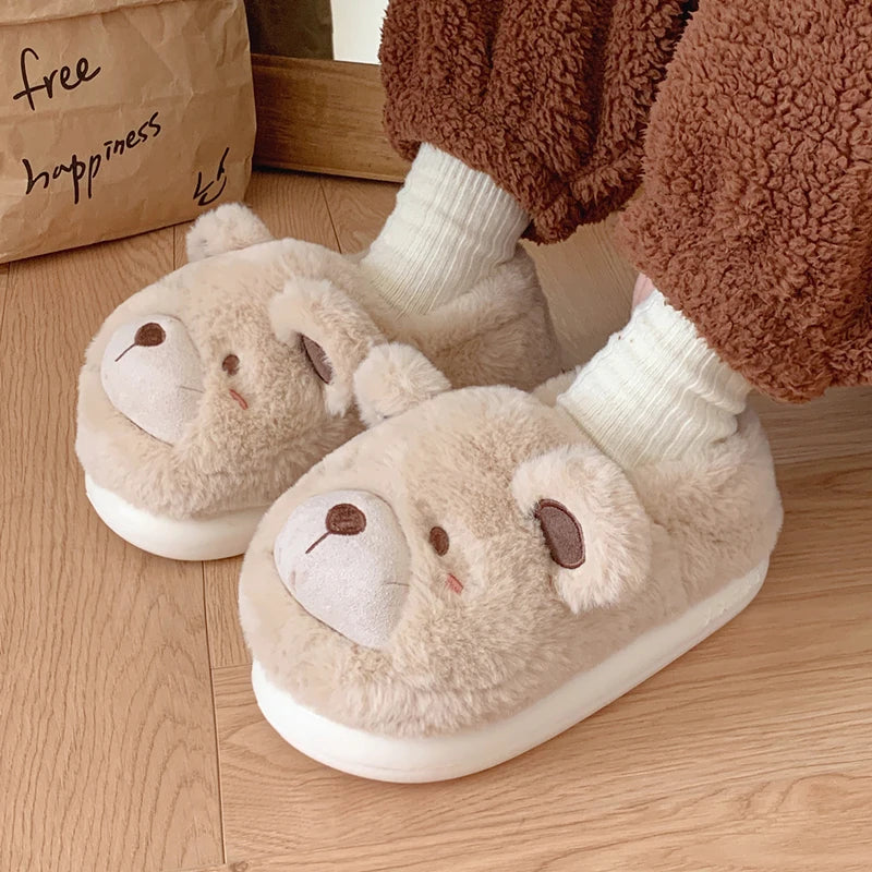 Kawaii Bear Winter Slippers